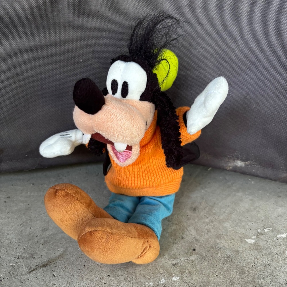 Disney Goofy Plush Toy Orange Sweater Blue‎ Pants Stuffed Animal Classic